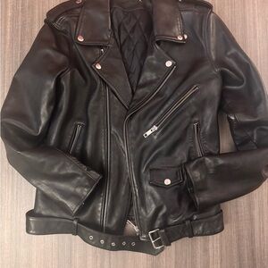 BLK DNM Black Leather Moto Jacket